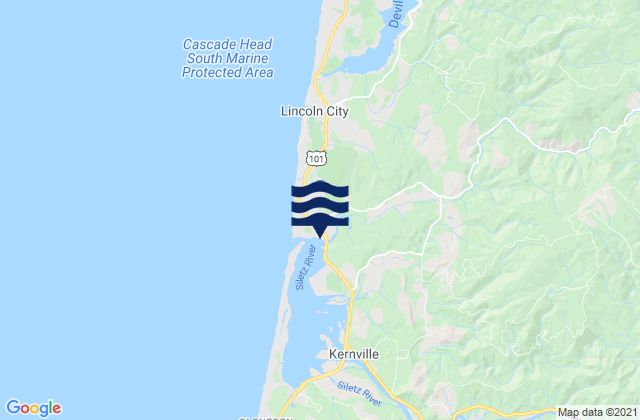 Taft Siletz Bay, United States tide chart map