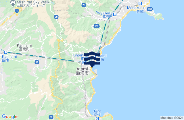 Tagata-gun, Japan tide times map