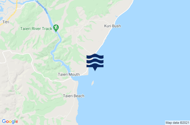 Taieri Island/Moturata, New Zealand tide times map