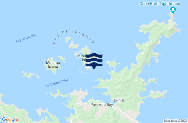 Taiharuru Bay, New Zealand tide times map