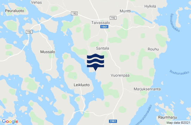 Taivassalo, Finland tide times map