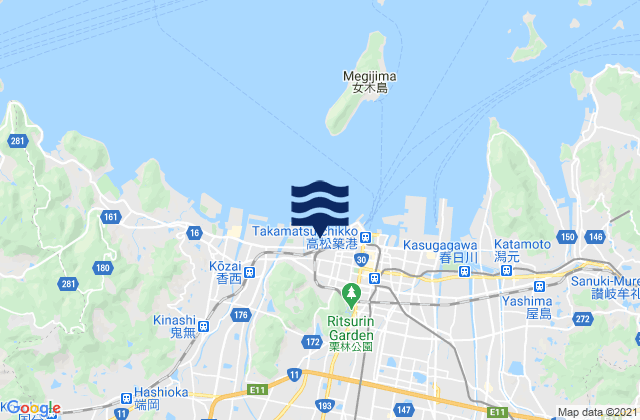 Takamatsu Ko, Japan tide times map