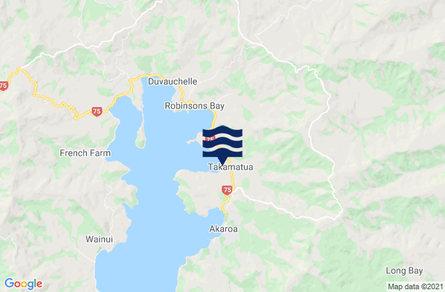 Takamatua Bay, New Zealand tide times map