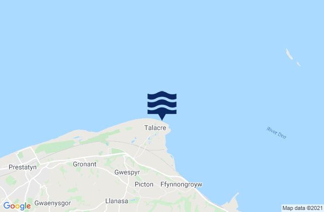 Talacre Beach, United Kingdom tide times map