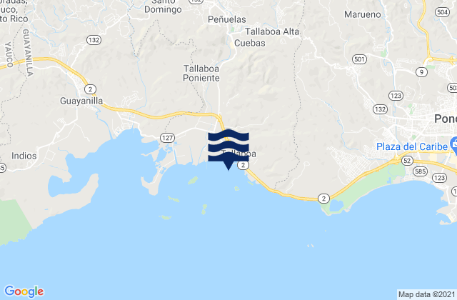Tallaboa Alta, Puerto Rico tide times map