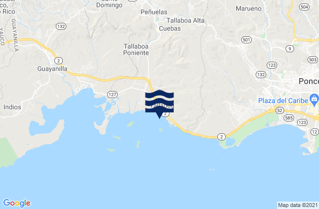 Tallaboa, Puerto Rico tide times map