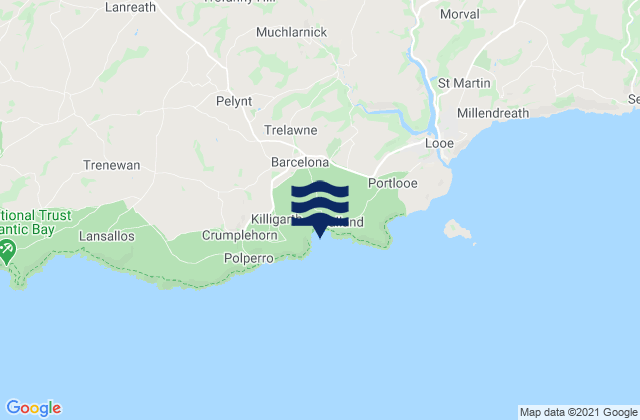 Talland Bay Beach, United Kingdom tide times map