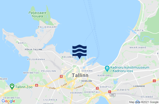 Tallinn, Estonia tide times map