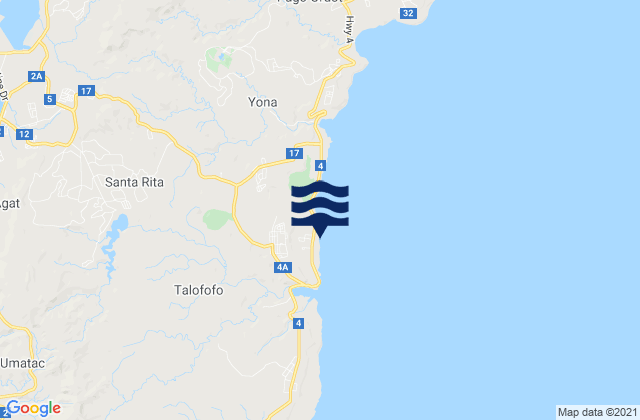 Talofofo Municipality, Guam tide times map