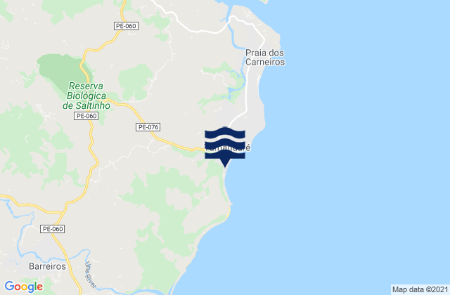 Tamandare, Brazil tide times map