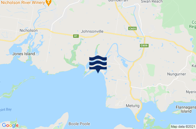 Tambo Bay, Australia tide times map