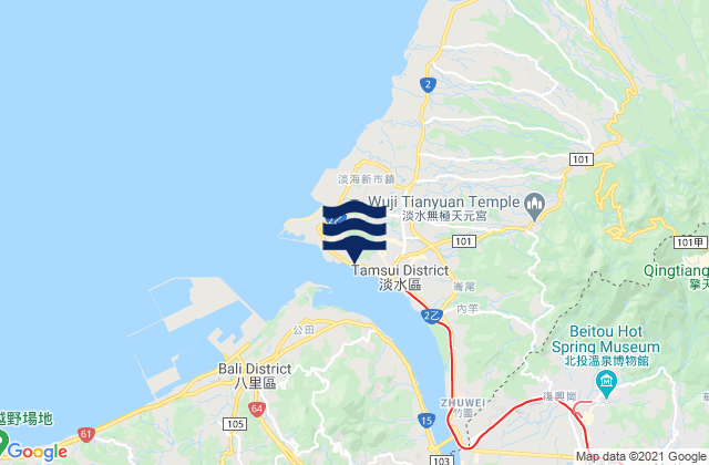 Tan-shui Kang, Taiwan tide times map