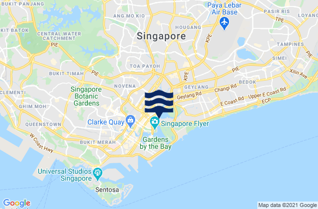 Tanjong Rhu, Singapore tide times map