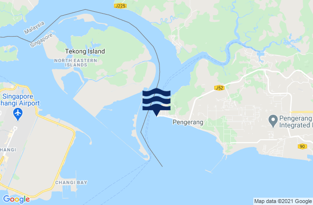 Tanjung Pengelih, Malaysia tide times map