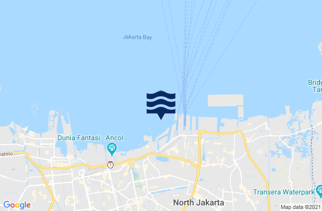 Tanjung Priok, Indonesia tide times map