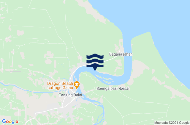 Tanjungbalai, Indonesia tide times map