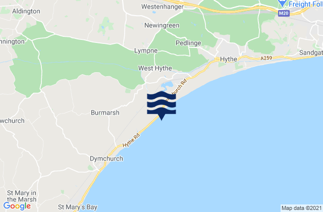 Tankerton Beach, United Kingdom tide times map