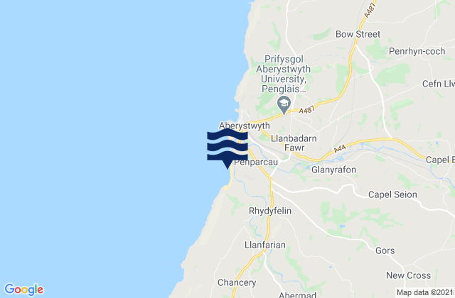 Tanybwlch Beach, United Kingdom tide times map