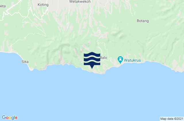Taranggatar, Indonesia tide times map