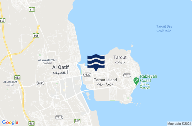 Tarut, Saudi Arabia tide times map