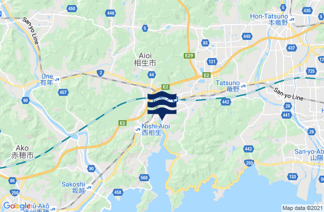Tatsuno-shi, Japan tide times map