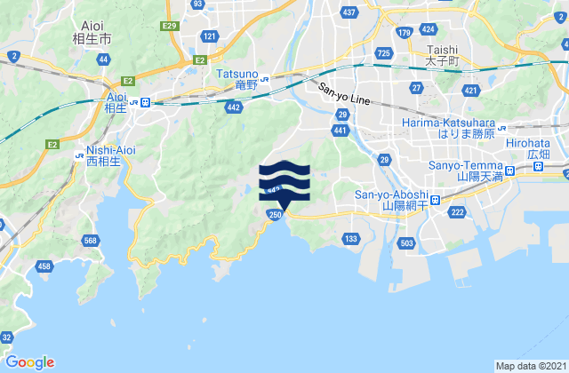 Tatsunocho-tominaga, Japan tide times map