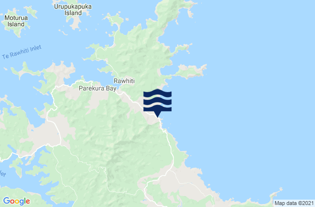 Taupiri Bay, New Zealand tide times map