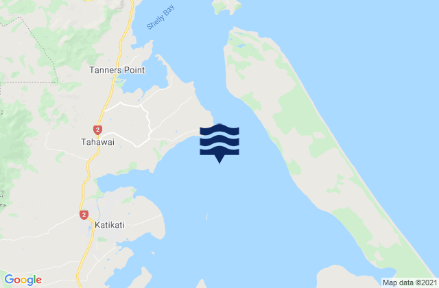 Tauranga Harbour, New Zealand tide times map