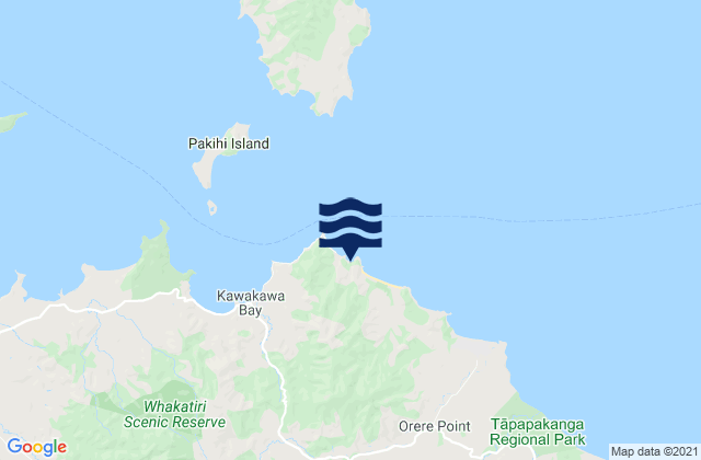 Tawhitokino Beach, New Zealand tide times map