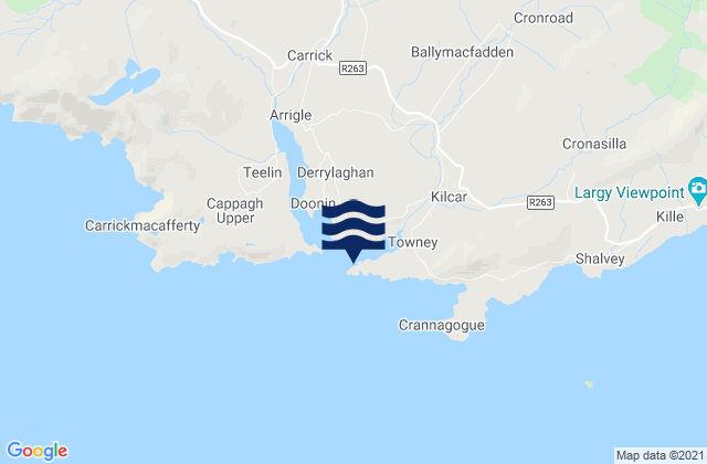 Tawny Bay, Ireland tide times map