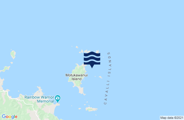 Te Haumi Rock, New Zealand tide times map