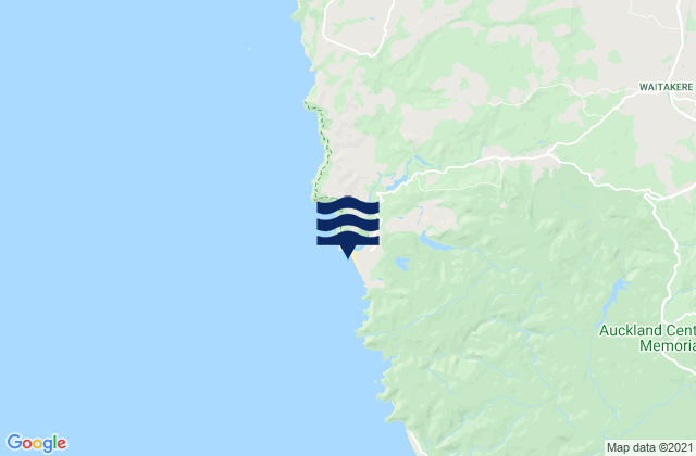 Te Henga (Bethells Beach), New Zealand tide times map