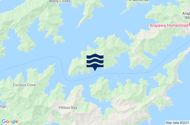 Te Iro Bay, New Zealand tide times map