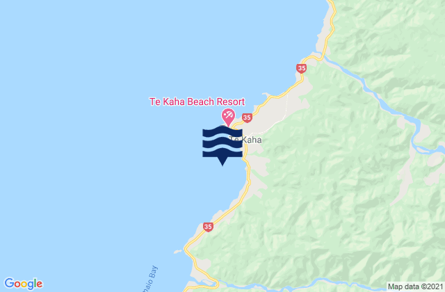 Te Kaha, New Zealand tide times map