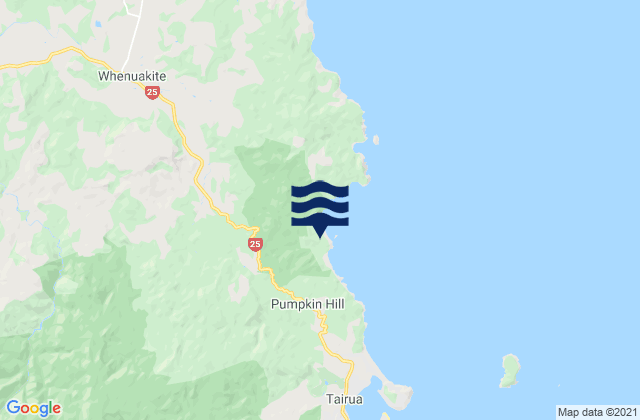 Te Karo Bay, New Zealand tide times map