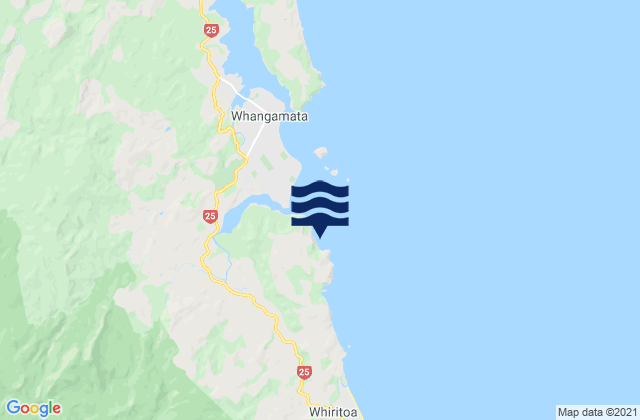 Te Whatipu Rocks, New Zealand tide times map