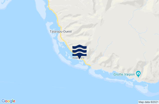 Teahupoo, French Polynesia tide times map