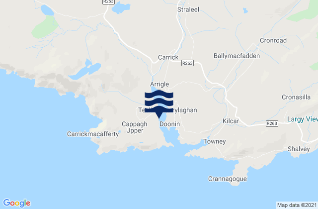 Teelin Bay, Ireland tide times map