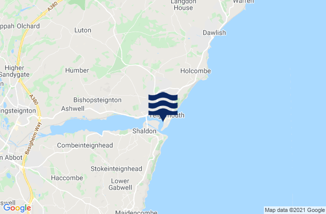 Teignmouth, United Kingdom tide times map