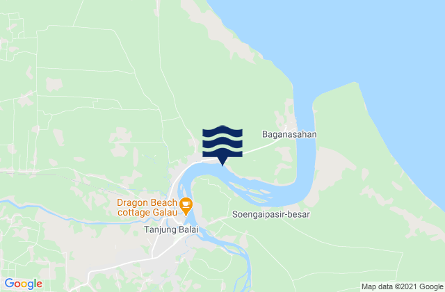 Teluk Nibung, Indonesia tide times map