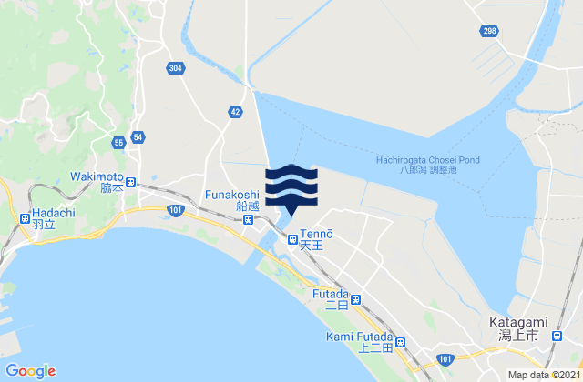 Tenno, Japan tide times map