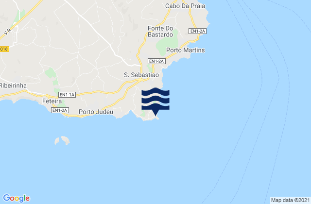 Terceira - Contendas, Portugal tide times map