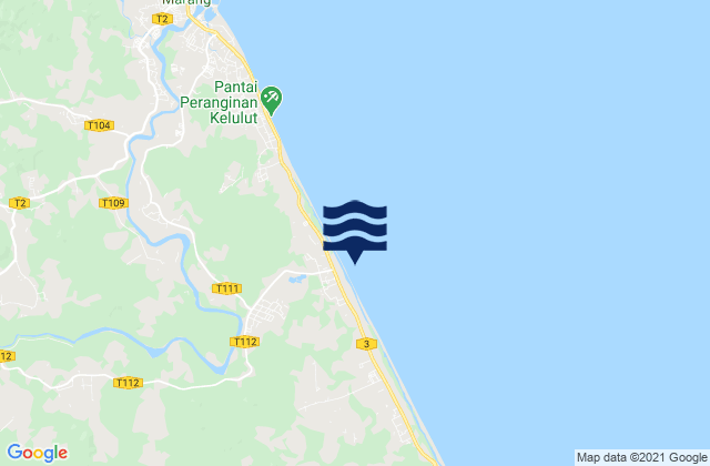 Terengganu, Malaysia tide times map