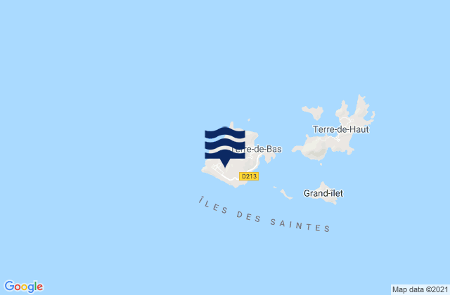 Terre-de-Bas, Guadeloupe tide times map