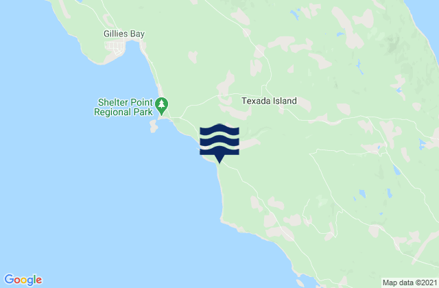 Texada Island, Canada tide times map