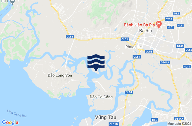 Thanh Pho Ba Ria, Vietnam tide times map