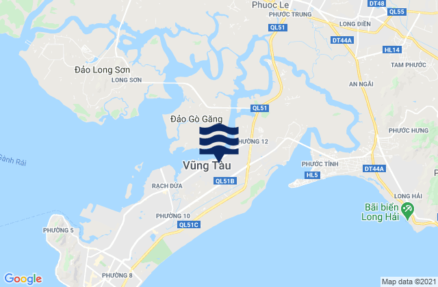 Thanh Pho Vung Tau, Vietnam tide times map