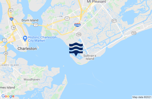 The Cove (Fort Moultrie), United States tide chart map