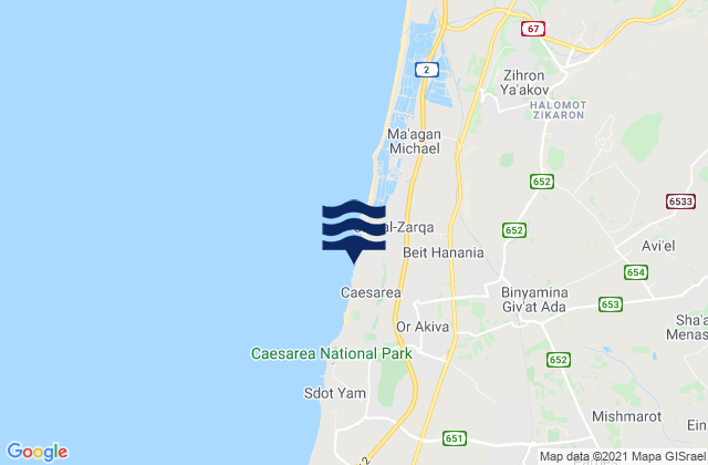 The Reef (Haifa), Palestinian Territory tide times map