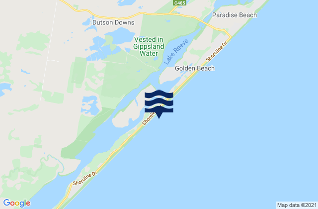 The Wreck Beach, Australia tide times map